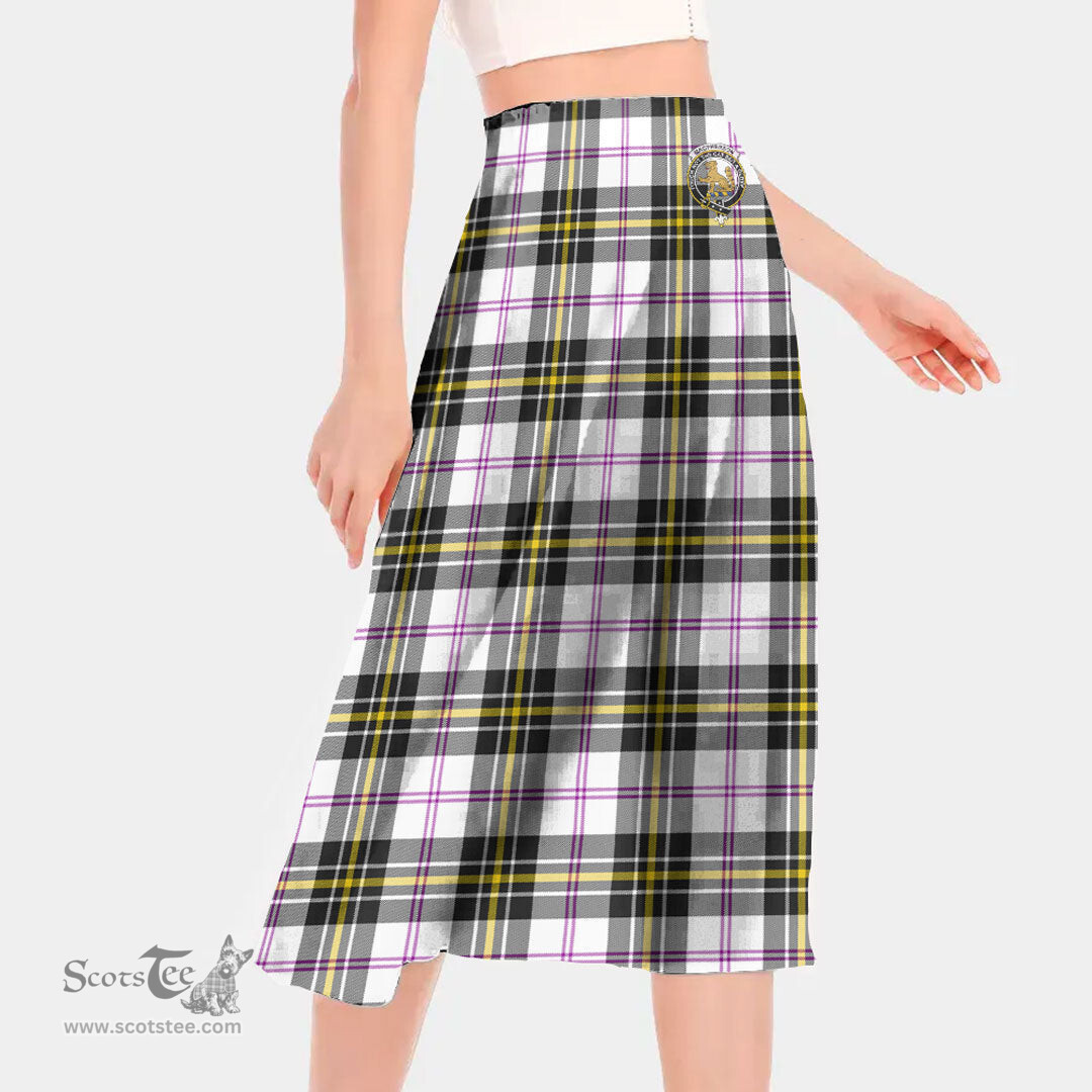 Scottish MacPherson Dress Modern Clan Crest Tartan Womens Long Section Chiffon Skirt Tartan Skirt