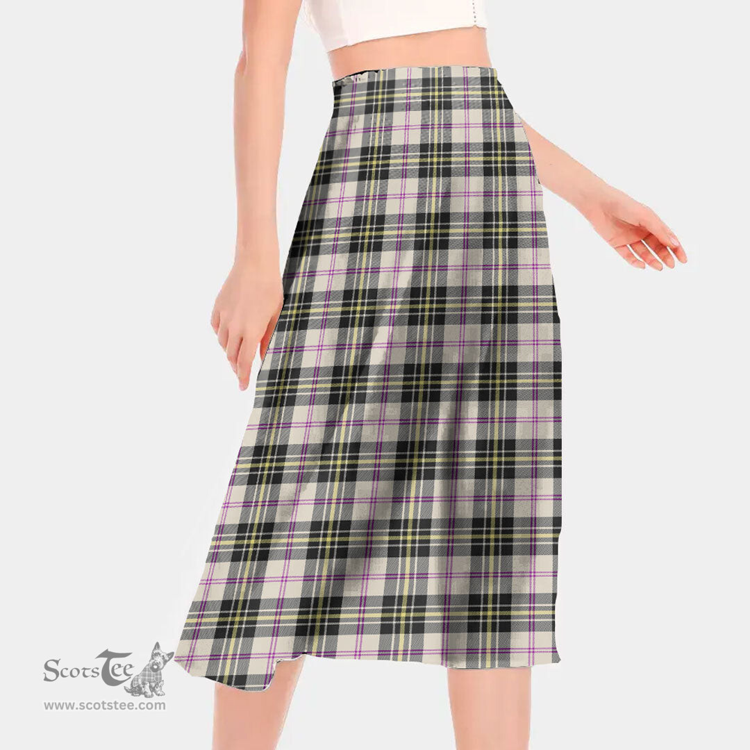 Scottish MacPherson Dress Ancient Clan Tartan Womens Long Section Chiffon Skirt Tartan Skirt