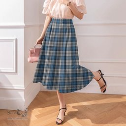 Scottish Napier Modern Clan Tartan Womens Long Section Chiffon Skirt Tartan Skirt