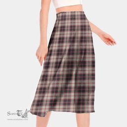 Scottish MacPherson Hunting Ancient Clan Tartan Womens Long Section Chiffon Skirt Tartan Skirt