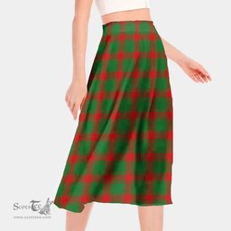 Scottish Middleton Modern Clan Tartan Womens Long Section Chiffon Skirt Tartan Skirt