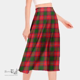 Scottish Rattray Modern Clan Tartan Womens Long Section Chiffon Skirt Tartan Skirt