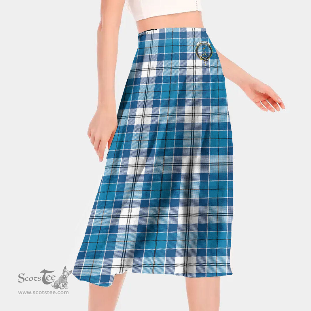 Scottish Roberton Clan Crest Tartan Womens Long Section Chiffon Skirt Tartan Skirt