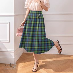 Scottish Watson Ancient Clan Crest Tartan Womens Long Section Chiffon Skirt Tartan Skirt