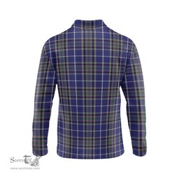 Scottish Alexander of Menstry Tartan Long Sleeve Plaid Polo Shirt