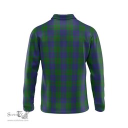 Scottish Barclay Tartan Long Sleeve Plaid Polo Shirt