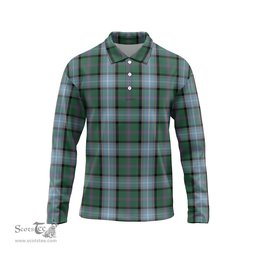 Scottish Alexander of Menstry Hunting Tartan Long Sleeve Plaid Polo Shirt
