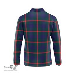Scottish Agnew Modern Tartan Long Sleeve Plaid Polo Shirt