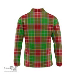 Scottish Baxter Modern Tartan Long Sleeve Plaid Polo Shirt