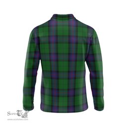 Scottish Armstrong Clan Crest Tartan Polo Long Sleeve Plaid Polo Shirt