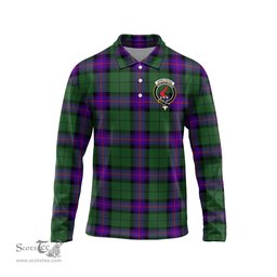 Scottish Armstrong Modern Clan Crest Tartan Polo Long Sleeve Plaid Polo Shirt