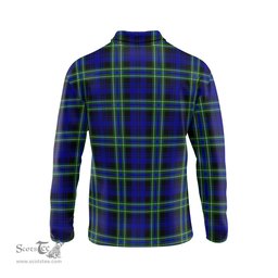 Scottish Arbuthnot Modern Clan Crest Tartan Polo Long Sleeve Plaid Polo Shirt