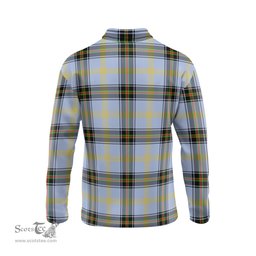 Scottish Bell Clan Crest Tartan Polo Long Sleeve Plaid Polo Shirt