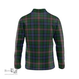 Scottish Allison Clan Crest Tartan Polo Long Sleeve Plaid Polo Shirt