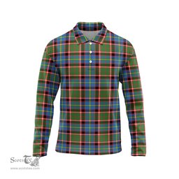 Scottish Aikenhead Tartan Long Sleeve Plaid Polo Shirt