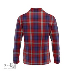 Scottish Ainslie Tartan Long Sleeve Plaid Polo Shirt