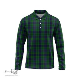 Scottish Austin Tartan Long Sleeve Plaid Polo Shirt