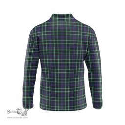 Scottish Allardice Tartan Long Sleeve Plaid Polo Shirt