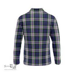 Scottish Baird Dress Clan Crest Tartan Polo Long Sleeve Plaid Polo Shirt