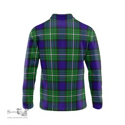 Scottish Alexander Tartan Long Sleeve Plaid Polo Shirt