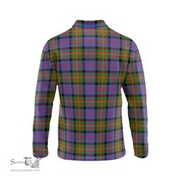 Scottish Carnegie Ancient Tartan Long Sleeve Plaid Polo Shirt