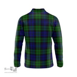 Scottish Bannatyne Clan Crest Tartan Polo Long Sleeve Plaid Polo Shirt