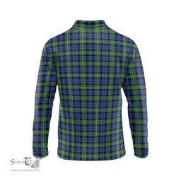 Scottish Campbell Argyll Ancient Clan Crest Tartan Polo Long Sleeve Plaid Polo Shirt