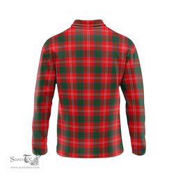 Scottish Chisholm Modern Clan Crest Tartan Polo Long Sleeve Plaid Polo Shirt