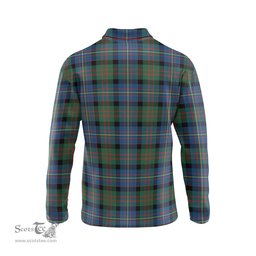 Scottish Cameron of Erracht Ancient Clan Crest Tartan Polo Long Sleeve Plaid Polo Shirt
