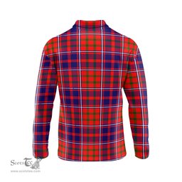 Scottish Cameron of Lochiel Modern Tartan Long Sleeve Plaid Polo Shirt
