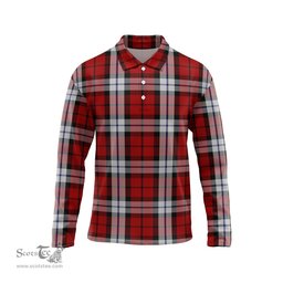 Scottish Brodie Dress Tartan Long Sleeve Plaid Polo Shirt