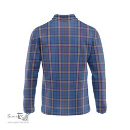 Scottish Cian Tartan Long Sleeve Plaid Polo Shirt