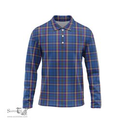 Scottish Cian Tartan Long Sleeve Plaid Polo Shirt