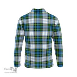 Scottish Campbell Dress Tartan Long Sleeve Plaid Polo Shirt