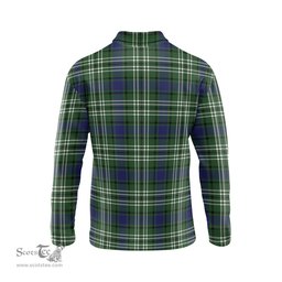 Scottish Blyth Clan Crest Tartan Polo Long Sleeve Plaid Polo Shirt