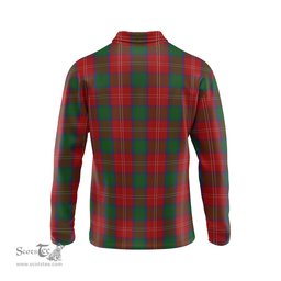 Scottish Chisholm Tartan Long Sleeve Plaid Polo Shirt