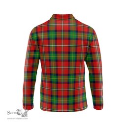 Scottish Boyd Modern Tartan Long Sleeve Plaid Polo Shirt