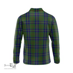 Scottish Cameron of Lochiel Hunting Clan Crest Tartan Polo Long Sleeve Plaid Polo Shirt