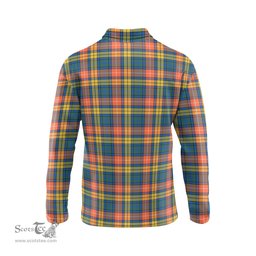Scottish Buchanan Ancient Clan Crest Tartan Polo Long Sleeve Plaid Polo Shirt