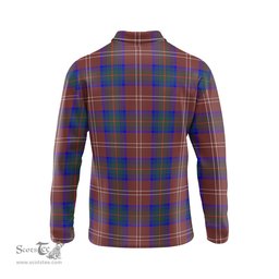 Scottish Chisholm Hunting Modern Tartan Long Sleeve Plaid Polo Shirt