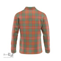 Scottish Bruce Ancient Clan Crest Tartan Polo Long Sleeve Plaid Polo Shirt
