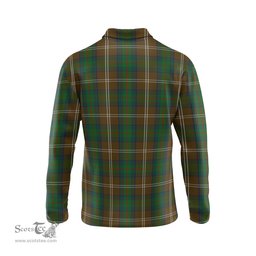 Scottish Chisholm Hunting Tartan Long Sleeve Plaid Polo Shirt