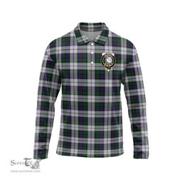 Scottish Campbell of Cawdor Dress Clan Crest Tartan Polo Long Sleeve Plaid Polo Shirt