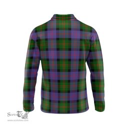Scottish Blair Modern Clan Crest Tartan Polo Long Sleeve Plaid Polo Shirt