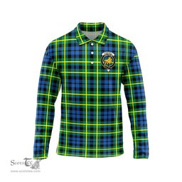 Scottish Campbell of Breadalbane Ancient Clan Crest Tartan Polo Long Sleeve Plaid Polo Shirt