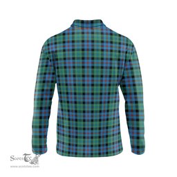 Scottish Campbell of Cawdor Ancient Tartan Long Sleeve Plaid Polo Shirt