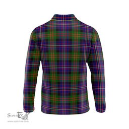 Scottish Cameron of Erracht Modern Tartan Long Sleeve Plaid Polo Shirt