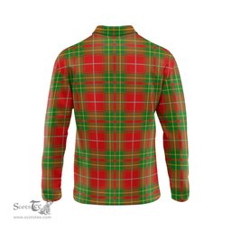 Scottish Burnett Ancient Clan Crest Tartan Polo Long Sleeve Plaid Polo Shirt