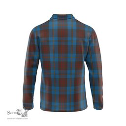 Scottish Cameron Hunting Tartan Long Sleeve Plaid Polo Shirt