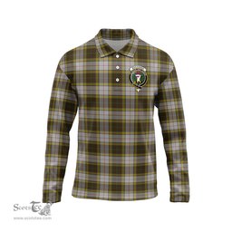 Scottish Buchanan Dress Clan Crest Tartan Polo Long Sleeve Plaid Polo Shirt